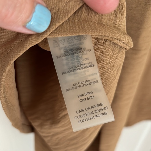 Women’s Tommy Hilfiger Sleeveless Top  Brown with Tie Back Bow.  Size Medium - Picture 6 of 8